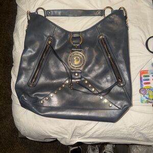 Stylish Blue Leather Women's Bag